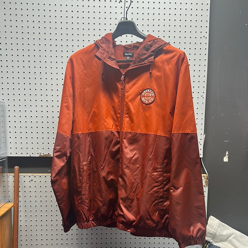 Brixton Men's Two-Tone Red Windbreaker